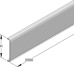 Niedax GK-Deckel 78x2000mm GDSR 78 WA