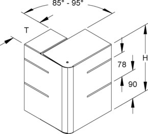 Niedax GK-Außeneck 90Gr. 213x100mm GKAV 213A78T100 L