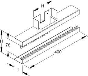 Niedax GK-T-Stück 90Gr. 213x61mm GKT 213-78 WA