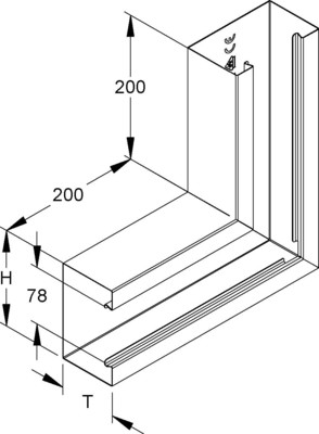 Niedax GK-Vertikaleck 90Gr. 110x80mm GKV 110-78T80 WA