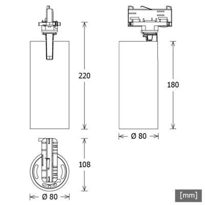 LTS Licht&Leuchten Stromschienenstrahler DALI, schwarz JAMIE302935252D.STsw