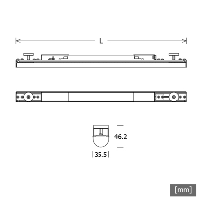 LTS Licht&Leuchten LED-Lichteinsatz 830, DALI, L600mm RENOV810830.0600.1D.