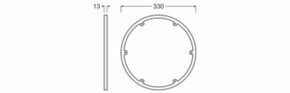 Ledvance Runder Rahmen silber SFFL.330ROUNDFRAMESI