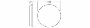 Ledvance LED-Wand-u.Deckenleuchte ML, MC, DALI SFFL.RDDALI500P27WCS