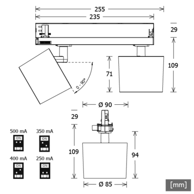 LTS Licht&Leuchten LED-Stromschienenstrahler 930, weiß ORYOTHE2202930PWFLws