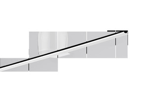 Radium Lampenwerk Aluprofil m.Abdeckung 1m schwarz FXZA4552