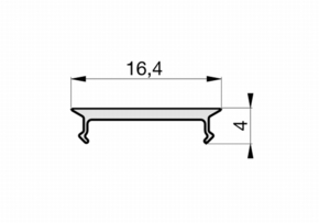 Radium Lampenwerk Aluprofil m.Abdeckung 1m schwarz FXZA4552