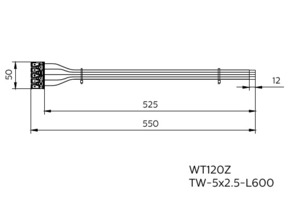 Philips Lighting Durchgangsverdrahtung DV 5x2.5-L600 WT120Z TW- #75516199