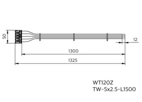 Philips Lighting Durchgangsverdrahtung DV 5x2.5-L1500 WT120Z TW- #75520899