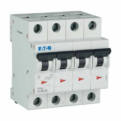 Eaton Leitungsschutzschalter 1,5A Charakt.: B FAZ-B1,5/4