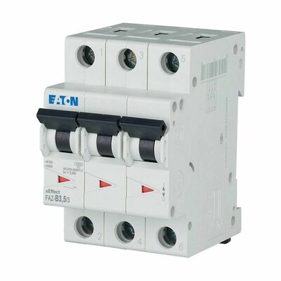 Eaton Leitungsschutzschalter 3p. 3,5A Charakt.: B FAZ-B3,5/3