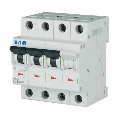 Eaton Leitungsschutzschalter 3p. 3,5A Charakt.: B FAZ-B3,5/3N