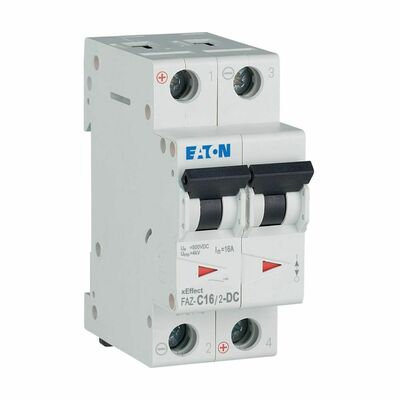 Eaton Leitungsschutzschalter 2p. 16A Charakt.: C, DC FAZ-C16/2-DC