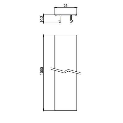 Brumberg Leuchten Eindringschutz 1000mm, schwarz 87133080