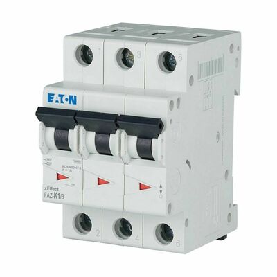 Eaton Leitungsschutzschalter 3p. 1A Charakt.: K FAZ-K1/3