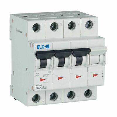 Eaton Leitungsschutzschalter 3p. 25A Charakt.: K FAZ-K25/3N