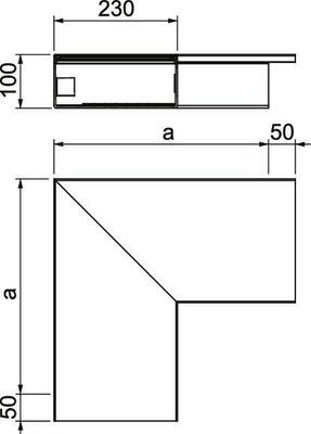 OBO Bettermann Vertr Flachwinkel WDK F100230RW