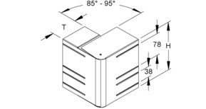 Niedax GK-Außeneck 90Gr. 170x90mm DKAV 170-78T90 VW