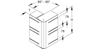 Niedax GK-Außeneck 90Gr. 220x70mm DKAV 220-78T70 VW