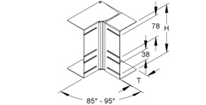 Niedax GK-Inneneck 90Gr. 170x70mm DKIV 170-78T70 S