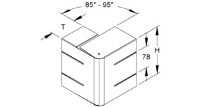 Niedax GK-Außeneck 90Gr. 133x90mm GKAV 133-78T90 S