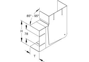 Niedax GK-Vertikaleck 90Gr. 133x90mm GKVV 133-78T90 S