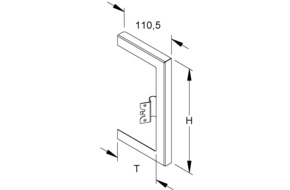 Niedax GK-Wandabschlussblende 151x90mm GWB 110T90 S