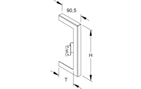 Niedax GK-Wandabschlussblende einzügig, 174x70mm GWB 133T70 S