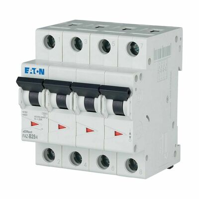 Eaton Leitungsschutzschalter 25A Charakt.: B FAZ-B25/4#279037