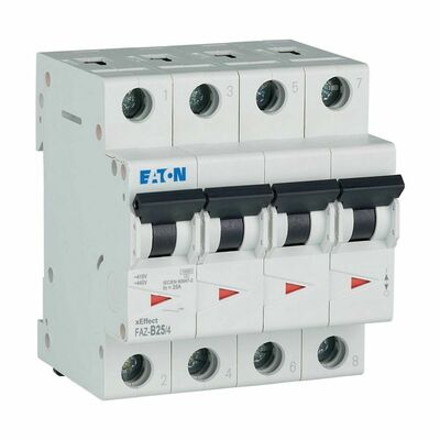 Eaton Leitungsschutzschalter 25A Charakt.: B FAZ-B25/4#279037