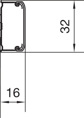 Tehalit Leitungsführungskanal L=2,1m,verkehrweiß ATH16300vwsBA (2,1m)