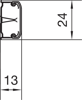 Tehalit Leitungsführungskanal LFW 12x20mmL=2,1m vw ATA122019016(2,1m)