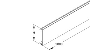 Kleinhuis Gerätekanaloberteil 80x2000 mm BO80.4