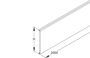 Kleinhuis Deckel f.Verdrahtungskanal 125 mm VDD125