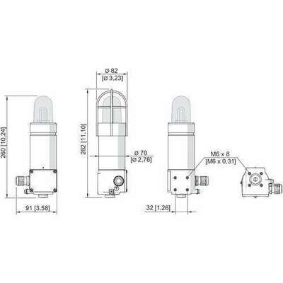 Stahl Ex-Signalleuchte gelb 6161/3-70-121-0-1