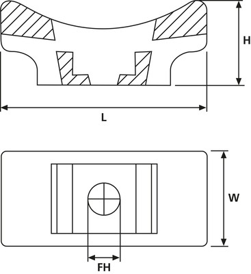 HellermannTyton Befestigungssockel LKCSF1-N66-NA-C1