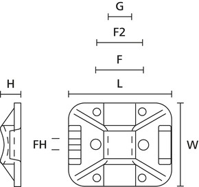 HellermannTyton Klebesockel TY8G1S-W-C1