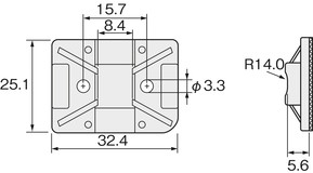 HellermannTyton Klebesockel TY8G1S-W-C1