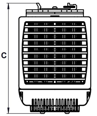 Pfannenberg Heizgebläse 230AC, 400W, IP20 PFH400230V