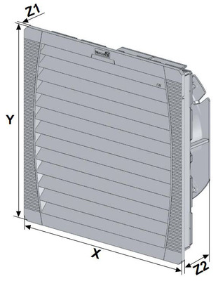 Pfannenberg Filterlüfter 705m3/h, 292x292mm PTF61000230VAC7035