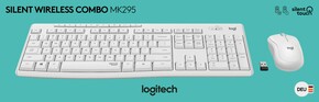 Logitech Tastatur/Maus Set SilentTouch,Wireless LOGITECH MK295 weiß