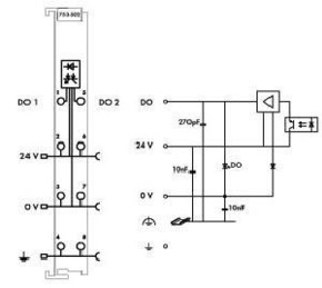 WAGO GmbH & Co. KG Digitale Ausgangsklemme 2DO 24VDC 2,0A 753-502