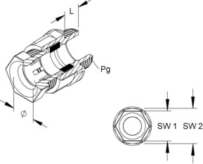 HKL Kabelverschraubung gr,D=11-14mm 1235/16