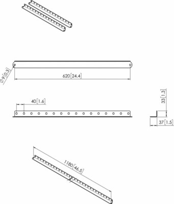 Vogels Curved Erweiterungsset Barco UniSee,3Arme PFA9142 sw