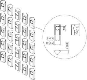 Vogels T-Nutensteine PFA9149 (VE25) sw