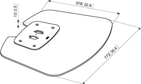 Vogels Bodenplatte Connect-it groß,si PFF7020 si