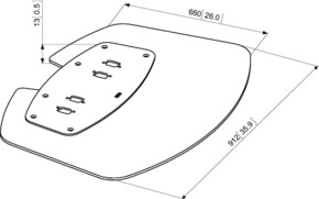 Vogels Bodenplatte Connect-it extragroß,si PFF7030 si