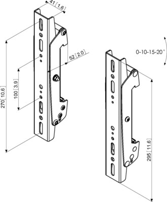 Vogels Display-Adapterstrips L295mm schwarz PFS3302 sw