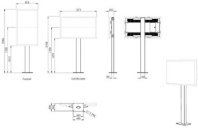 Vogels Outdoor Standfuß f.LG 55XE4F POF7602 sw