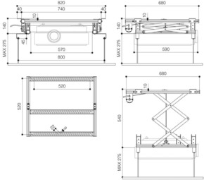 Vogels Projektor Liftsystem PPL2040 si